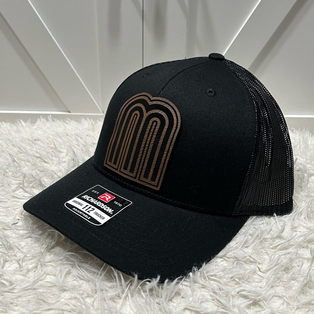 Laser engraved Mexico letter M trucker Richardson 112 hat.